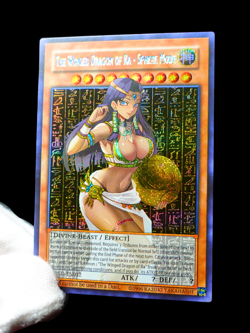 Yugioh The Winged Dragon of Ra - Sphere Mode Waifu Alt Art Secret Rare Custom - Image 3