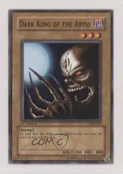 Dark King of the Abyss 1st Ed. YuGiOh Legend Blue Eyes White Dragon #LOB-020 - Image 1
