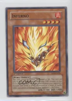 Inferno 1st Ed. YuGiOh Blaze of Destruction Structure Deck #SD3-EN006 2005 - Image 1