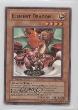 Element Dragon 1st Ed. YuGiOh 's Roar Structure Deck #SD1-EN008 2005 - Image 1