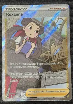 Pokemon Roxanne Trainer Crown Zenith Galarian Gallery Holo Card GG66/GG70 - Image 2
