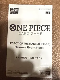 One Piece TCG: Legacy of the Master OP-12 Release Event Pack SEALED X1 Card Game - Image 1