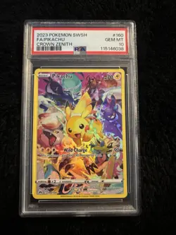 Pokemon Crown Zenith Pikachu Full Art Secret Rare Card #160/159 PSA 10 Gem Mint - Image 2