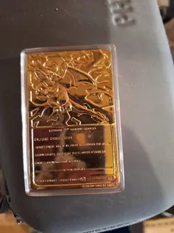 23K Gold Plated CHARIZARD Trading Card 1999 Burger King Pokemon - Image 2