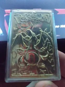 23K Gold Plated CHARIZARD Trading Card 1999 Burger King Pokemon - Image 1