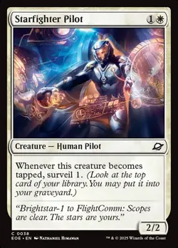 MTG Edge of Eternities *FOIL* C Starfighter Pilot #0038 - Image 1