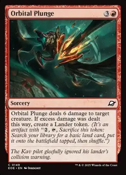 MTG Edge of Eternities *FOIL* C Orbital Plunge #0149 - Image 1