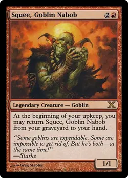 SQUEE, GOBLIN NABOB x1 mtg EX/NM 10th Edition 1 Rare - Image 1