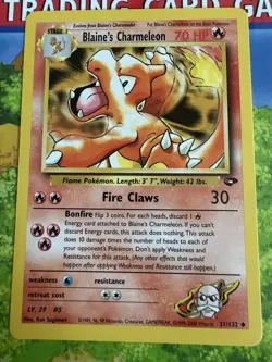 Pokemon Blaine's Charmeleon Gym Challenge 31/132 Uncommon Lightly Played - Image 1