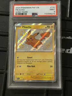 2024 Pokemon Pikachu Ex Paldean Fates Shiny Rare 131/001 PSA 9 🔥🔥🔥 - Image 1