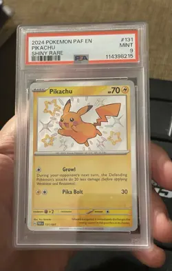 2024 Pokemon Pikachu Ex Paldean Fates Shiny Rare 131/001 PSA 9 🔥🔥🔥 - Image 2