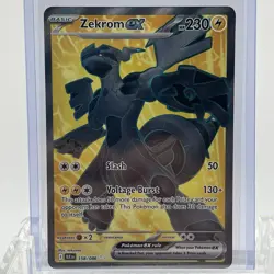 Pokemon TCG Black Bolt Zekrom EX 158/086 Ultra Rare Holo NM - Image 1