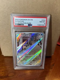 2023 POKEMON SVI EN SCARLET & VIOLET ILLUSTRATION RARE #204 SLOWPOKE PSA 9 - Image 1