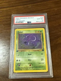 PSA 10 GEM MINT - Zubat 70/82 Pokemon Team Rocket 1st Edition - Image 1