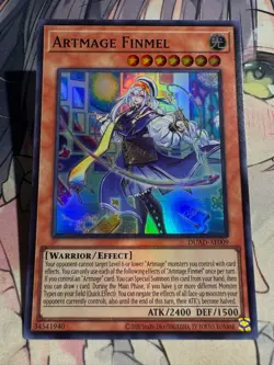 Yugioh Asian English Artmage Finmel DUAD-AE009 Super rare Near Mint - Image 1