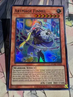 Yugioh Asian English Artmage Finmel DUAD-AE009 Super rare Near Mint - Image 2