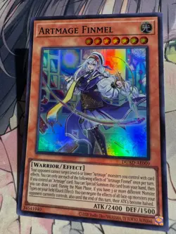 Yugioh Asian English Artmage Finmel DUAD-AE009 Super rare Near Mint - Image 3