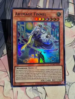 Yugioh Asian English Artmage Finmel DUAD-AE009 Super rare Near Mint - Image 5