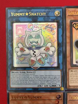 Yugioh! Cupsy, Cooky, Lollipo, Snatchy Yummy Set Ultra Rare 1st Edition NM - Image 2