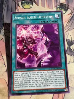 Yugioh Asian English Artmage Varnish -Alteration x3 Playset DUAD-AE058 Common NM - Image 2