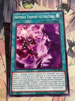 Yugioh Asian English Artmage Varnish -Alteration x3 Playset DUAD-AE058 Common NM - Image 3