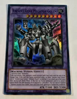 YuGiOh Ancient Gear Megaton Golem LDS1-EN088 1st Edition Purple Ultra Rare NM - Image 1