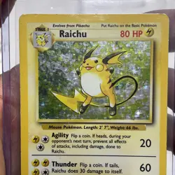 Raichu 14/102 Base Set Unlimited WOTC Holo Rare Pokemon Card MP/LP Vintage TCG - Image 4