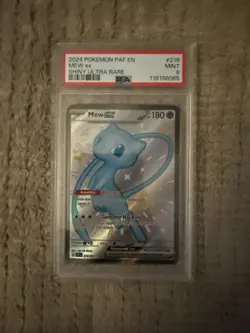 2024 Pokemon PAF En-Paldean Fates Mew EX Rare Ultra Shiny Card PSA 9 - Image 1