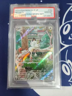 PSA 10 Meowth AR 192/SV-P Pokemon Card Starter Deck Generations Promo Japanese - Image 1