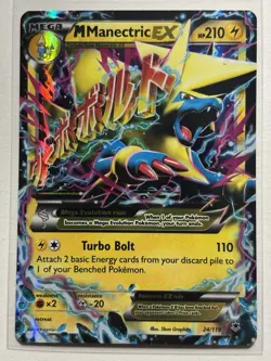 Mega Manectric Ex 24/119 - XY Phantom Forces Holo Rare Pokemon Card NM - Image 1