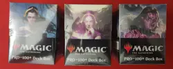 MTG ULTRA PRO DECK PROTECTOR CARD SLEEVES LOT 9 X 100 + 3 DECK BOXES NIS - Image 5