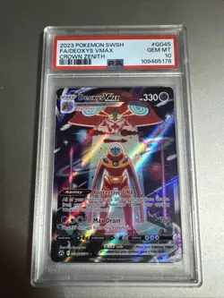 Pokemon TCG Crown Zenith Deoxys VMAX Full Art Ultra Rare Card GG45/GG70 PSA 10 - Image 1