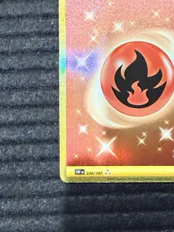 Pokemon TCG Basic Fire Energy 230/197 SV03 Obsidian Flames Gold Secret Rare Card - Image 4