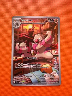 POKEMON - GURDURR - 126/086 - ILLUSTRATION RARE - S&V BLACK BOLT - BRAND NEW - Image 1
