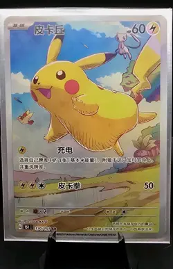 Flying Pikachu 170/151 151C S-Chinese Exclusive **CUSTOM Display Card** TEXTURED - Image 2