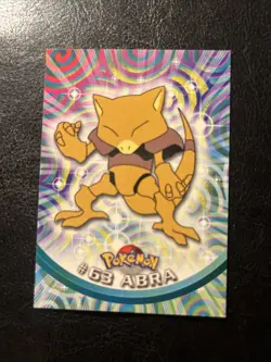 #63 Abra Topps Pokemon Card Tv Animation Edition Blue Logo - Image 1