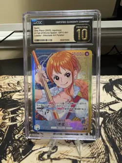 Nami OP11-041 Alt Art a Fist of Divine Speed Japanese One Piece TCG Card - Image 1