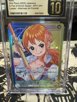Nami OP11-041 Alt Art a Fist of Divine Speed Japanese One Piece TCG Card - Image 4