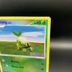 Pokemon TCG Turtwig 77/100 (Reverse Holo) Platinum Stamp BK Promo Card - LP - Image 2