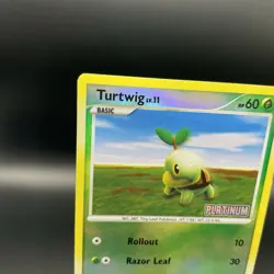 Pokemon TCG Turtwig 77/100 (Reverse Holo) Platinum Stamp BK Promo Card - LP - Image 3