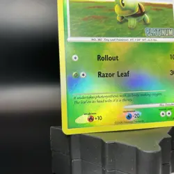 Pokemon TCG Turtwig 77/100 (Reverse Holo) Platinum Stamp BK Promo Card - LP - Image 4