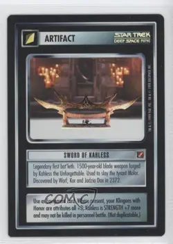 1999 Star Trek CCG: Blaze of Glory 18 Card Foil Sub-Set Sword of Kahless - Image 1