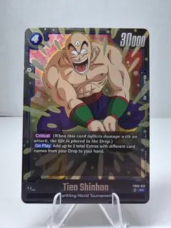 DBS Dragon Ball Fusion World FB06-032 Tien Shinhan SR Card - Image 1