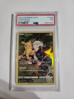Pokemon Pikachu TCG Ultra Rare Holo Card TG05/TG30 Lost Origin Psa 7 - Image 1