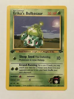 Pokemon Erika's Bulbasaur Gym Challenge 39/132 1st Edition Regular Card - Image 1
