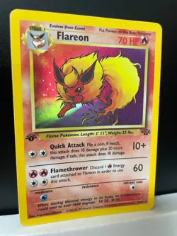 Flareon Holo Pokemon Card 1st Edition Jungle 3/64 - Image 1
