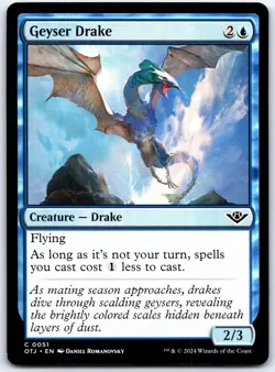 Geyser Drake - Outlaws of Thunder Junction OTJ - MTG - NM Magic - 51 C - Image 1