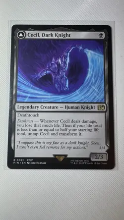 Cecil Dark Knight Final Fantasy MTG Magic the Gathering - Image 1