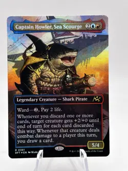 Captain Howler, Sea Scourge 0361 Foil Borderless Aetherdrift DFT MTG NM - Image 1