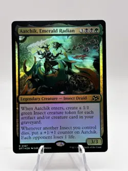 Aatchik, Emerald Radian 0187 Foil Aetherdrift DFT MTG NM - Image 1